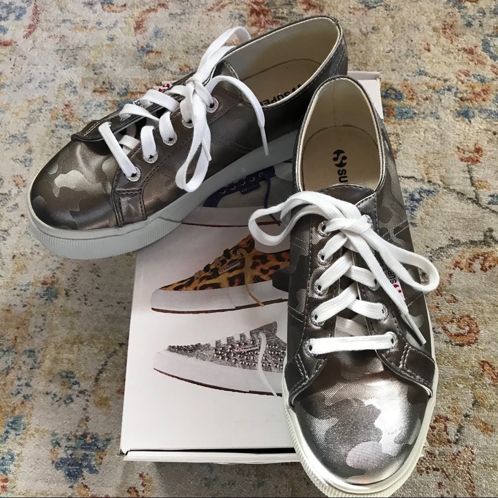 Superga Camouflage Platform Sneakers size 7